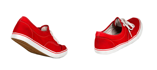 Sneaker-Schuhe, rot-weiß